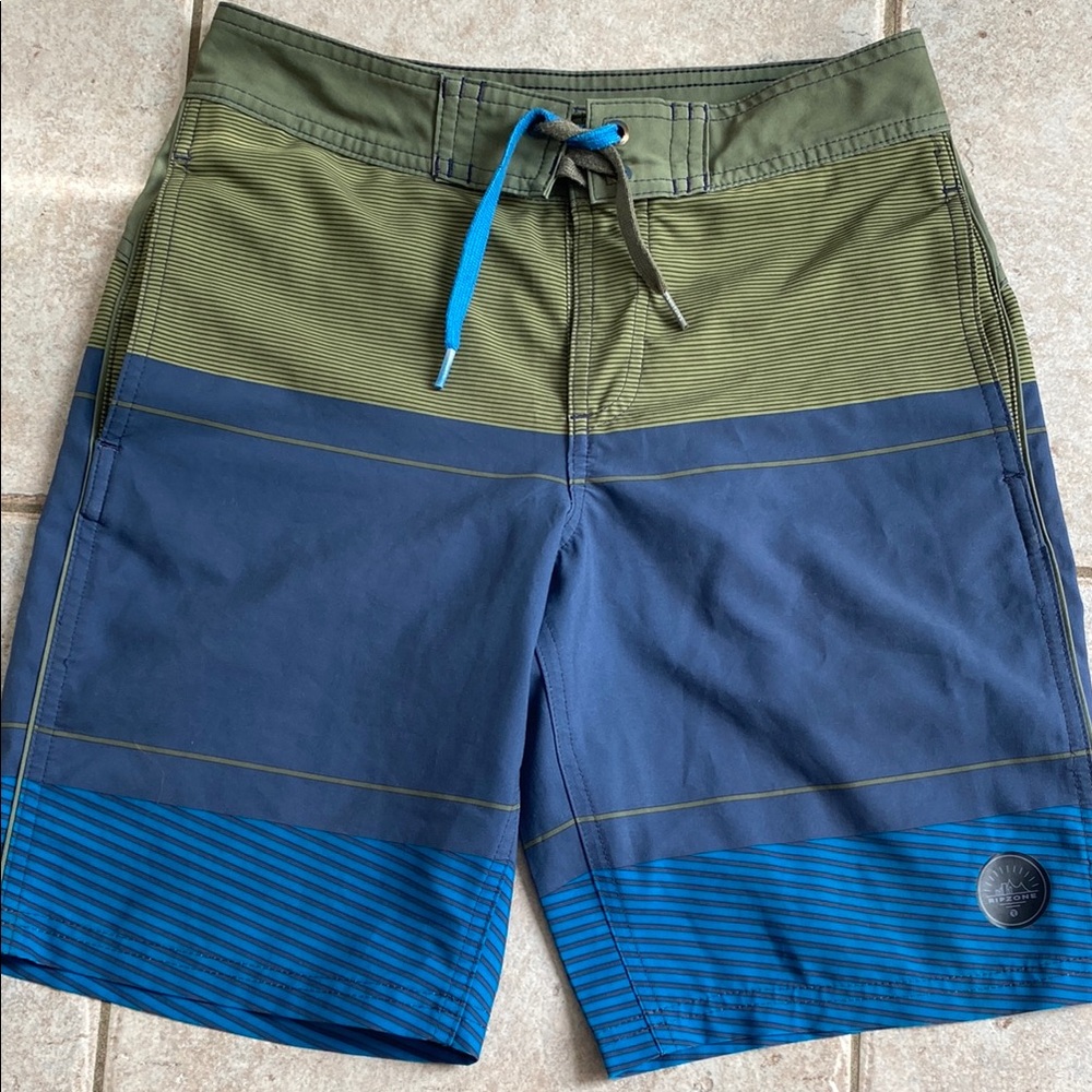 Boy’s Large Green and Blue Ripzone Swim Shorts